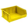 Quantum Storage Systems Storage Bin, Plastic, 16-1/2 in W, 5 in H, Yellow QUS245YL